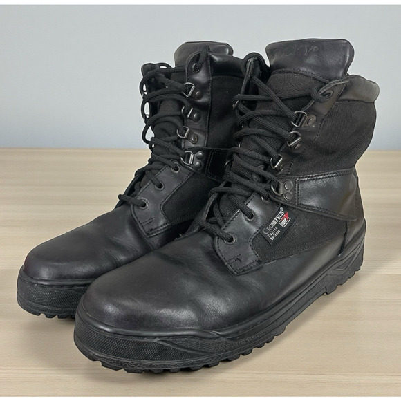 Rocky Boots Mens 13W Lace Up Black Leather & Canvas Gore-Tex Combat Tactical USA main image 16
